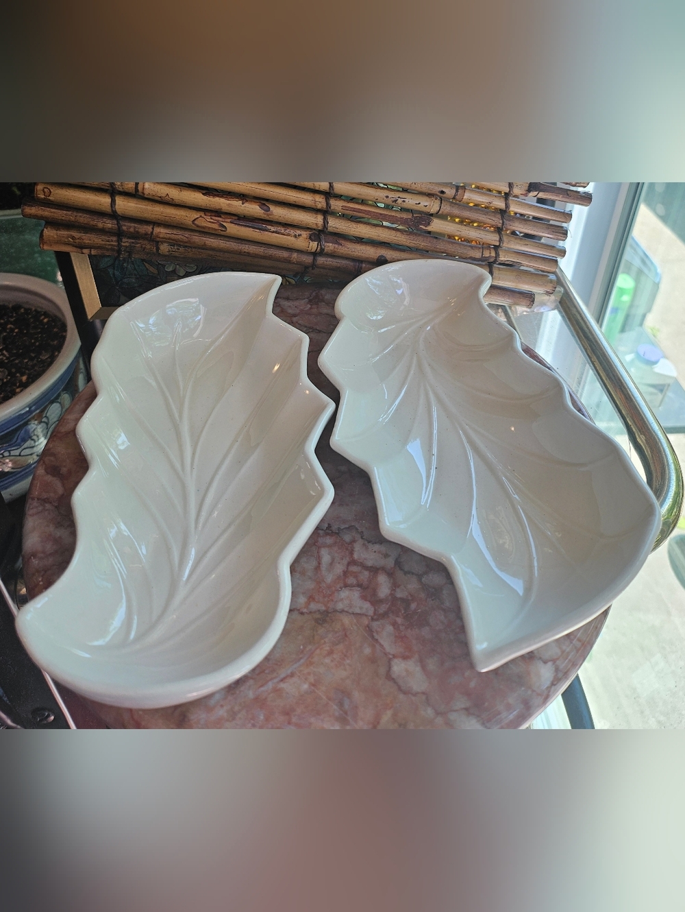Miramar of California Leaf Relish Trays